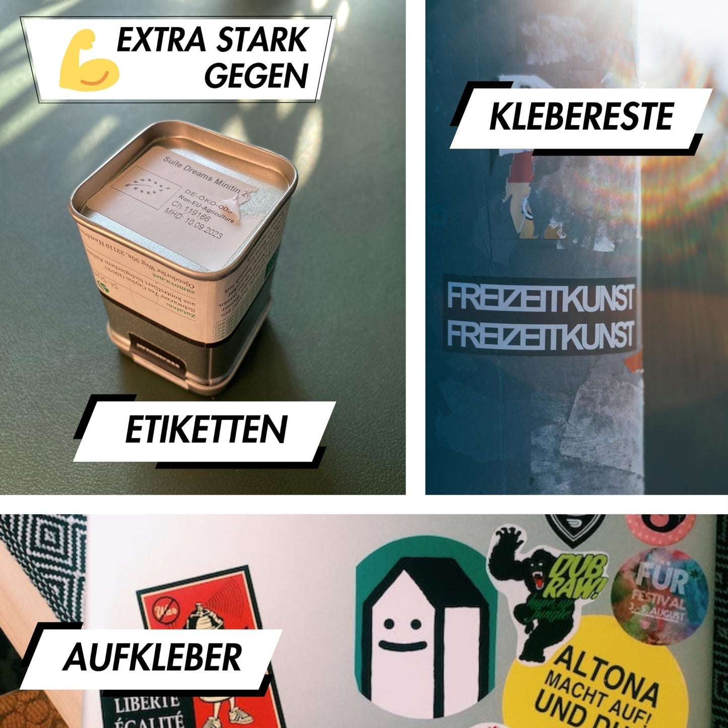 ONELIQIT® Etikettenentferner mit Orangenöl (200ml): Aufkleber, Vignetten, Klebstoffen