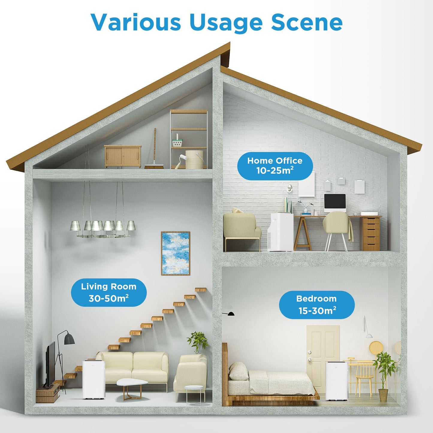 Midea 'Silent Cool 26 Pro WF' Mobiles Klimagerät mit Abluftschlauch: 9000BTU, 2,6kW | APP-Steuerung
