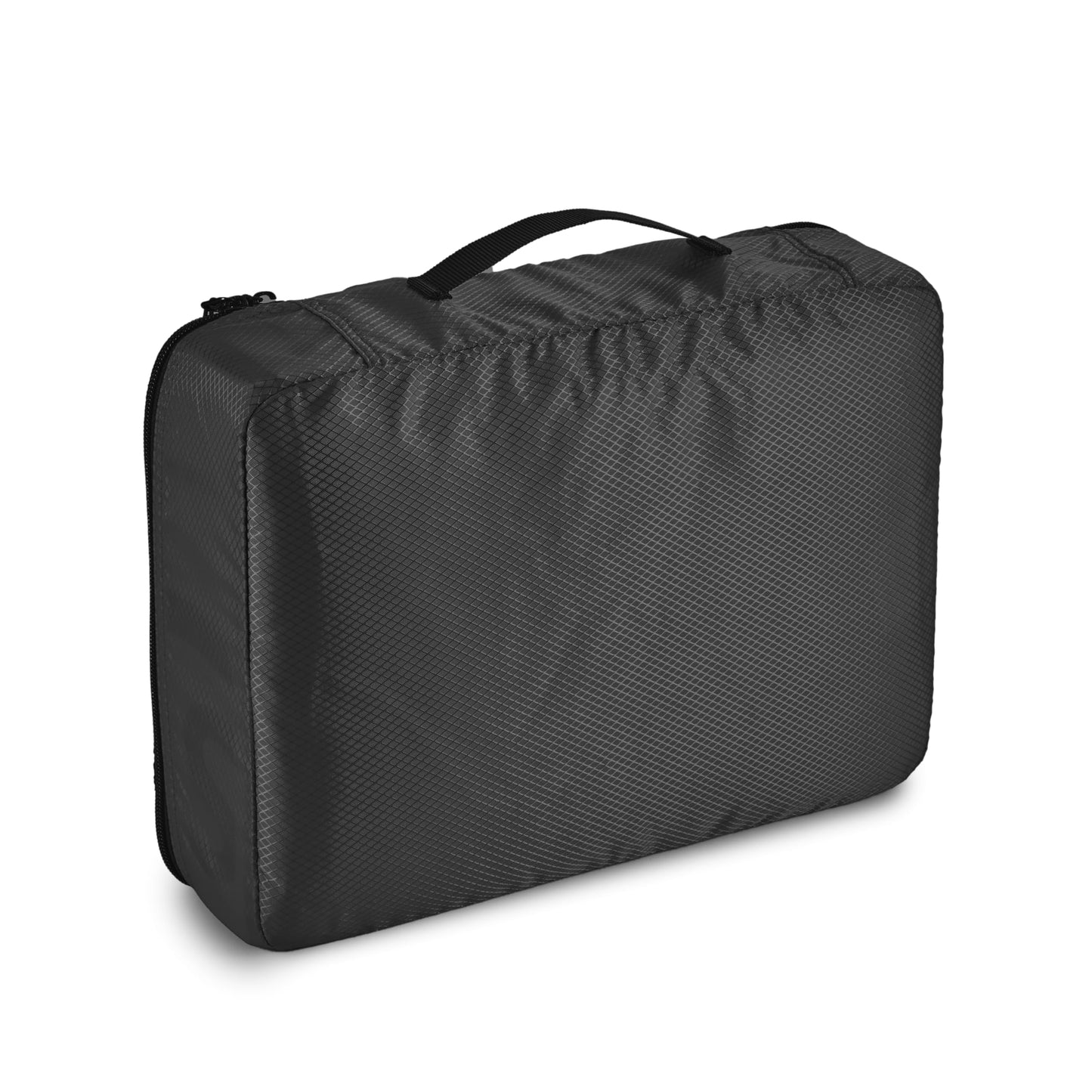 Amazon Basics Packwürfel Set für Koffer, Reise Organizer, Reißverschluss, 4 Stück, 1er-Pack, Mittelgroß, Schwarz