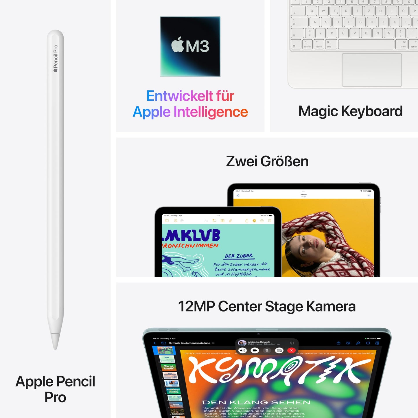 Apple iPad Air 11" mit M3 Chip: Apple Intelligence, Liquid Retina Display, 128GB - WLAN 6E