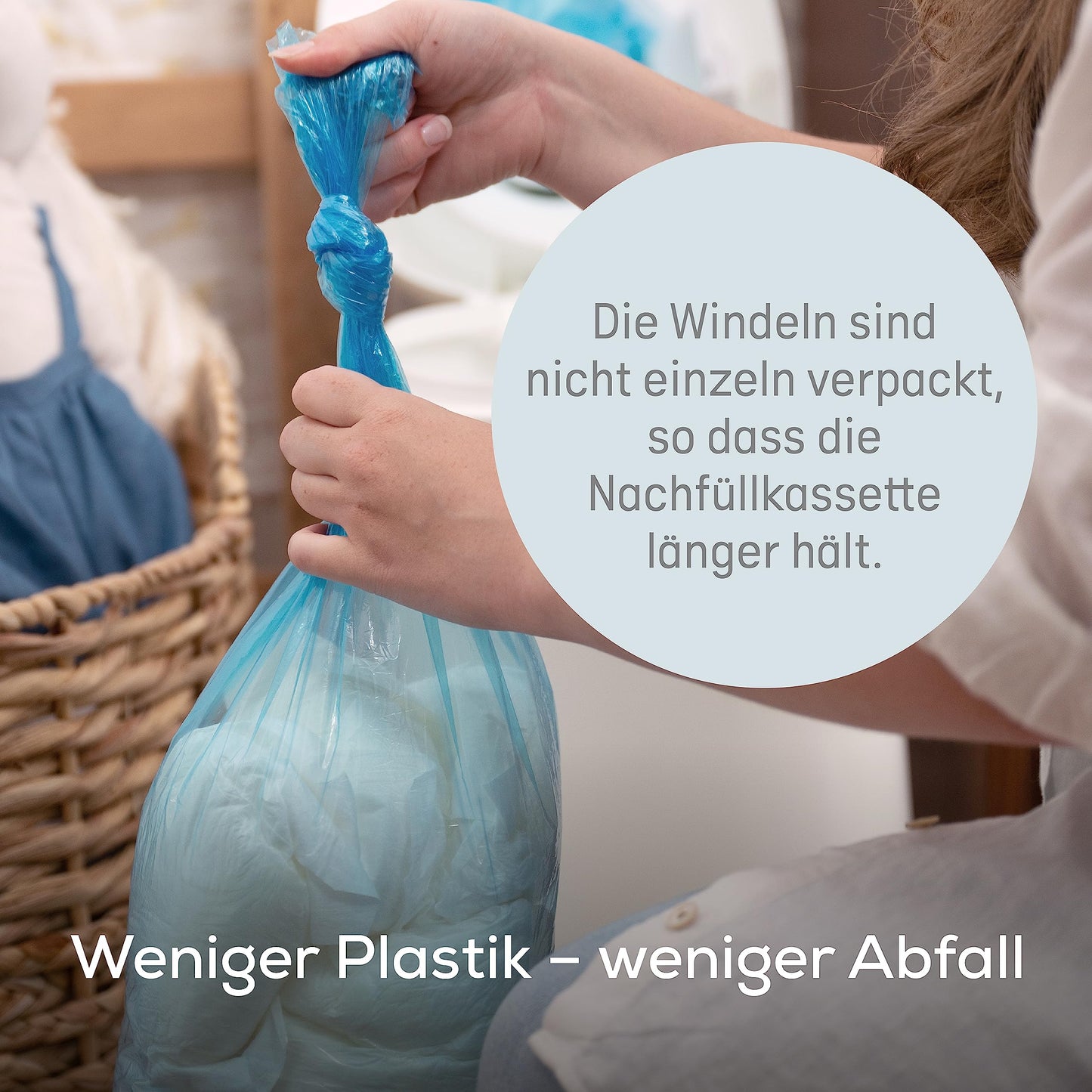Angelcare Windeleimer Classic XL - Weiß - Geruchssicher & umweltschonend