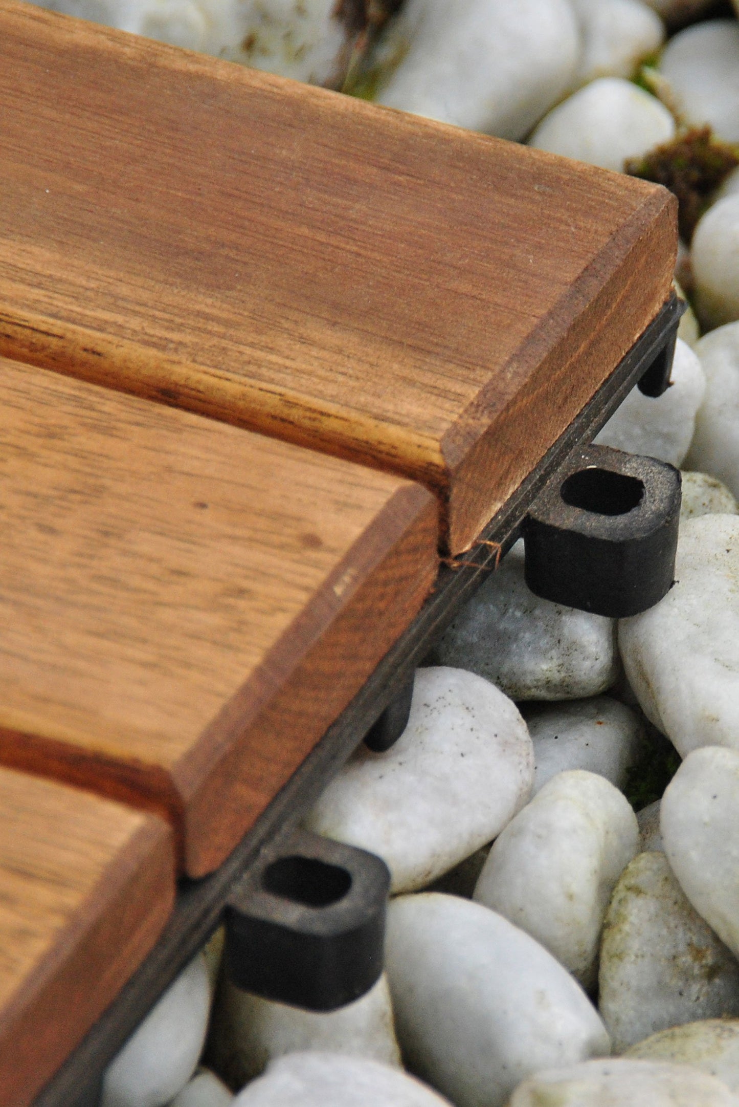 SAM 11 pieces for 1m² wooden tiles (30x30cm): Solid acacia wood + oiled | Balcony - Terrace - Click tiles