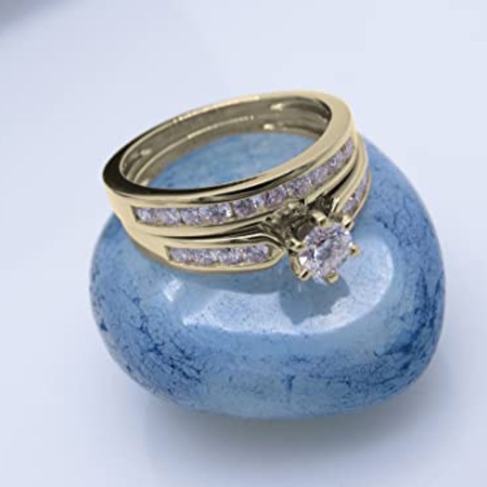 DazzlingRock Collection (K3259-14KY) Damenring: 14Kt Gelbgold, Rundschliff, I-J Diamant