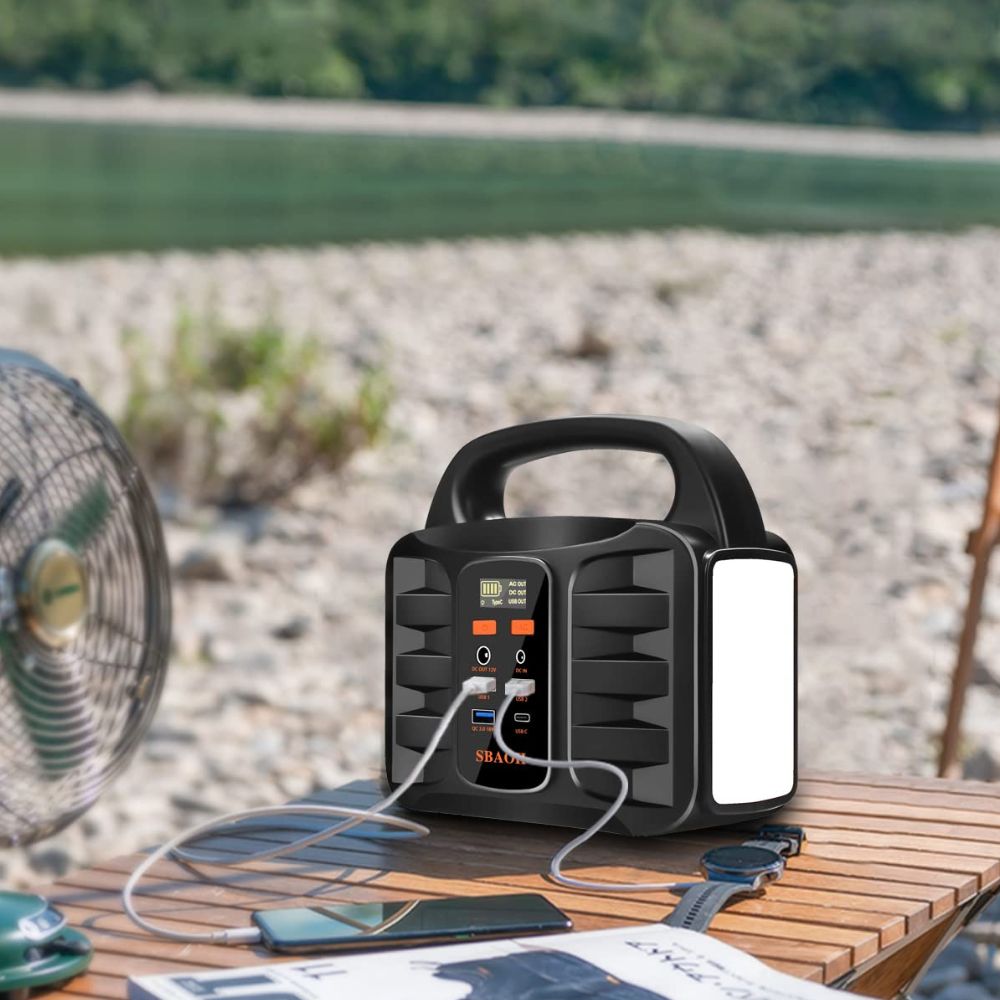 Outdoor Powerstation 'SBAOH' 99Wh, 150W: Solargenerator Akku für Reise & Camping
