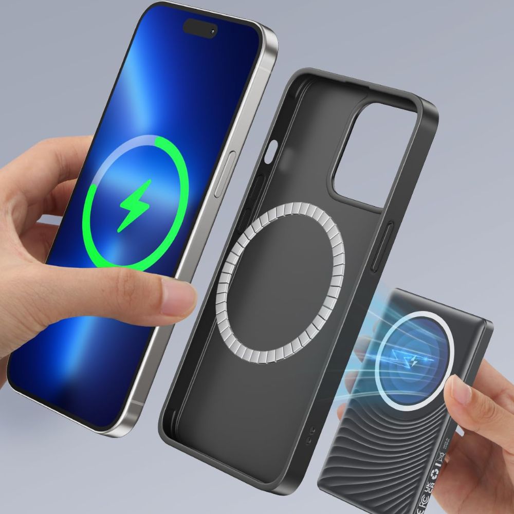 Ultra Slim iPhone Powerbank (5000mAh) für Magsafe - Induktives Laden, 20W Schnellladung