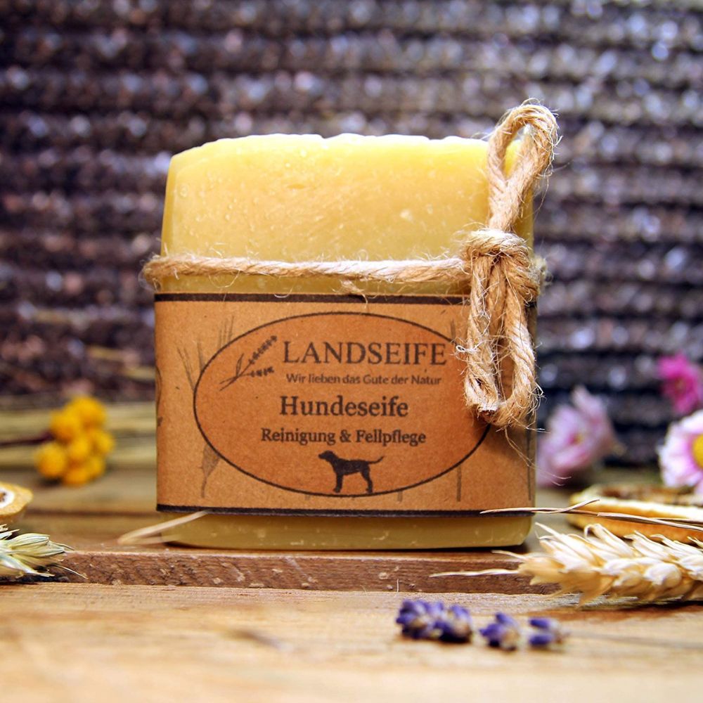 Landseife 3-in-1 organic dog soap: cleaning - coat care - against parasites