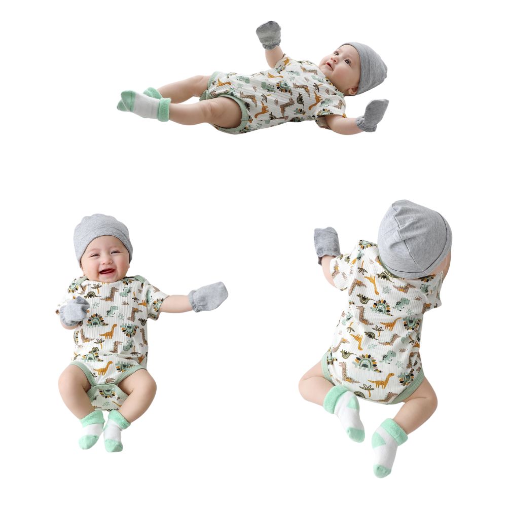Kurzarm-Bodys für Jungen und Mädchen: Neugeborenen Geschenk-Set aus Baumwolle