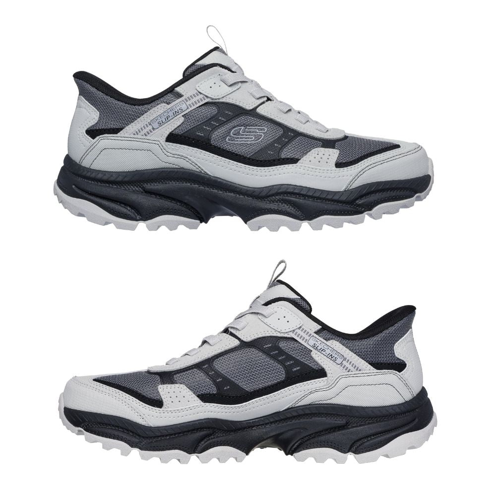 Skechers  'Vigor AT' Slip-Ins Herren Sneaker: Graues Textil-Synthetik