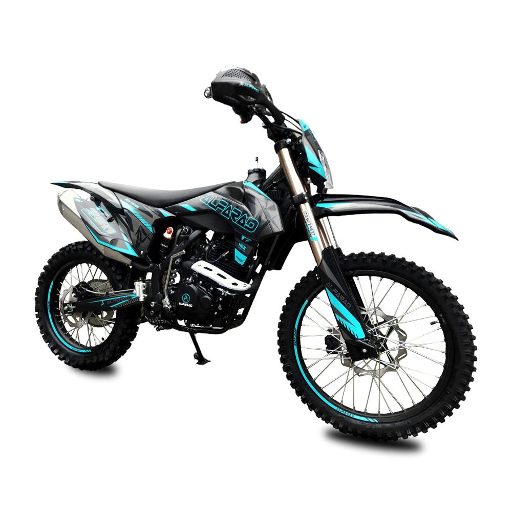 RV-PARTS Alfarad-T7 cross bike: 20.5 hp, 5-speed, electric starter & sports equipment