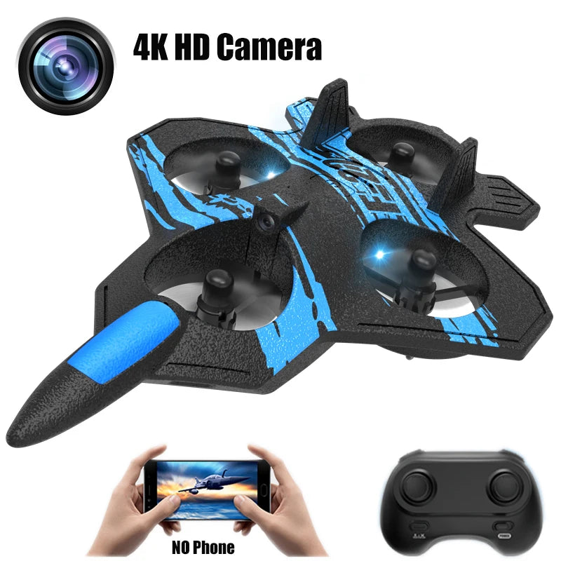 F22 RC Kampfflugzeug Drohne mit 4K HD Kamera - Blau