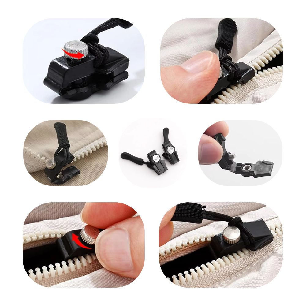 Universal Zipper Repair Kit without Sewing | Instant Zipper Replacement for Jackets, Bags & Co.