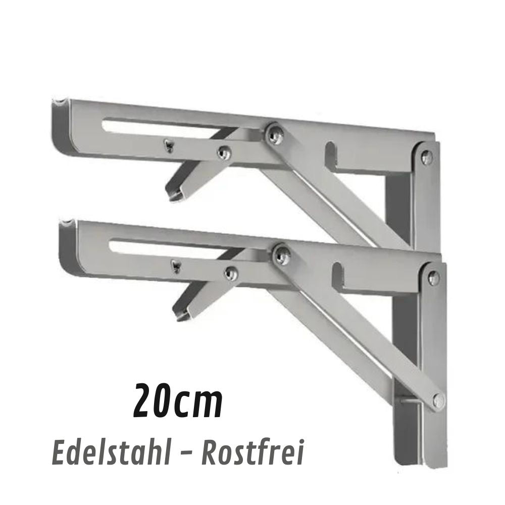 2er-Set klappbare Schwerlast-Winkel für Regal | faltbare Wandhalterungen