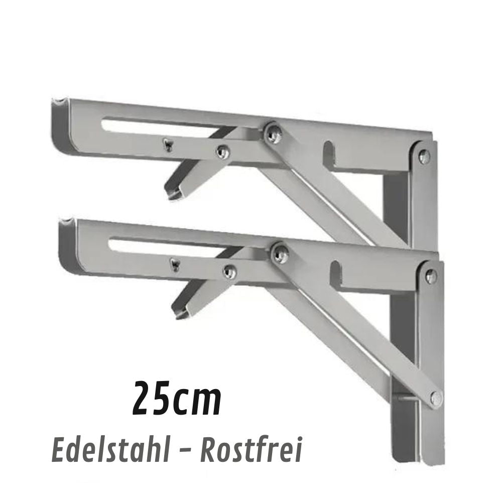 2er-Set klappbare Schwerlast-Winkel für Regal | faltbare Wandhalterungen