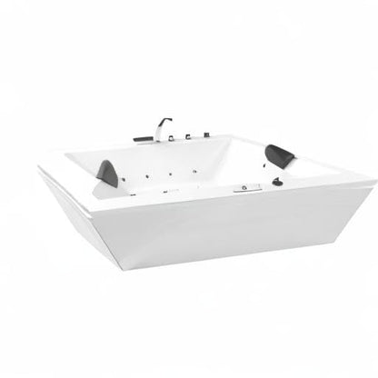 Basera® Premium Indoor Whirlpool 'Naxos' with 24 massage jets: Heating, LED, Touch Panel, Bluetooth