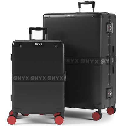 ONYX Hartschalen Reisekoffer-Set (2-teilig) mit Aluverschlüssen, TSA-Schloss, 360°-Rollen