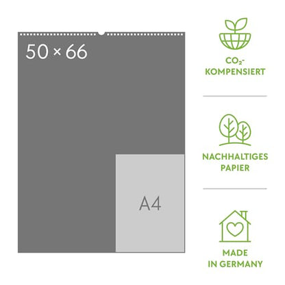 Travel Time Poster Calendar 2026 | High-quality vintage calendar in large portrait format (50x66cm)