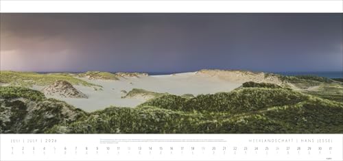 Seascape 'SYLT' Calendar 2026 - Hans Jessel: Large XXL Panorama Wall Calendar