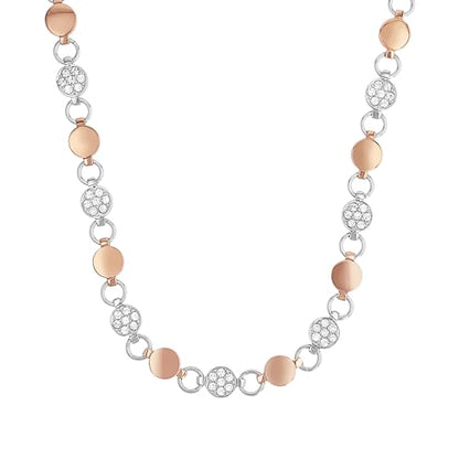 s.Oliver stainless steel necklace for women with crystals from Swarovski (IP-Rose)