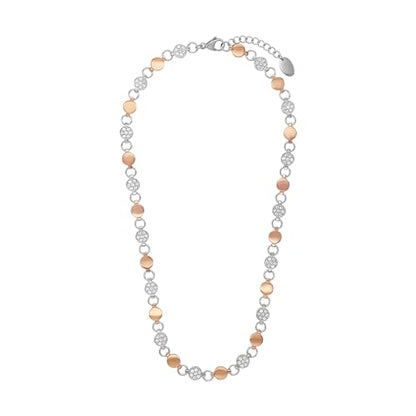 s.Oliver stainless steel necklace for women with crystals from Swarovski (IP-Rose)
