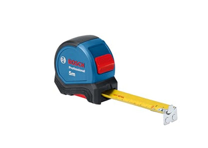 Bosch Professional Maßband (5m) | Aluminiumgehäuse, Magnethaken, Einhandbedienung