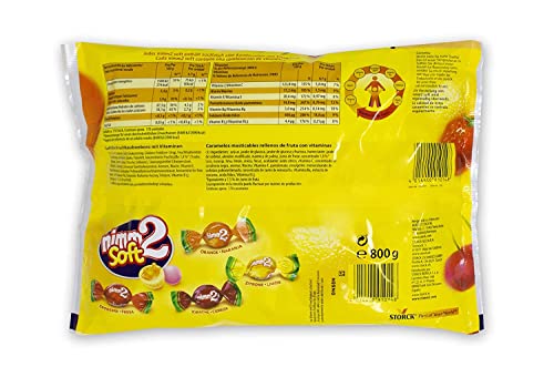 nimm2 Soft (1x 800g Großpackung): Gefüllte Kaubonbons in vier Sorten mit Fruchtsaft und Vitaminen