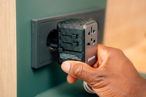 Verbatim UTA‑06 - Universal 5-in-1 travel adapter with GaN technology &amp; fast charging function