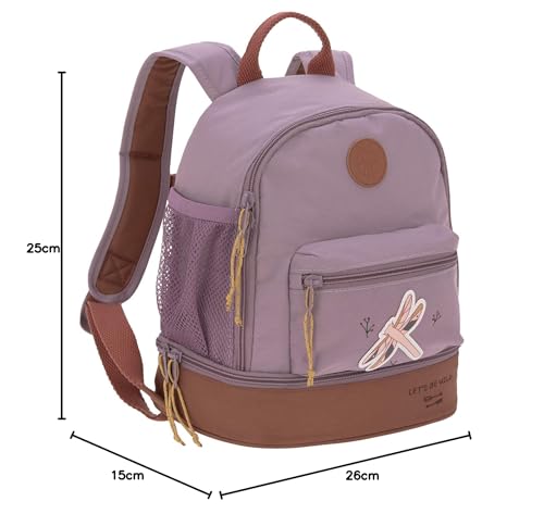 LÄSSIG Kinderrucksack mit Brustgurt Kindergartentasche Kindergartenrucksack 6,5L ab 3 Jahren/Mini Backpack Adventure Dragonfly