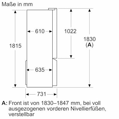 SIEMENS (KF96IAPEA) iQ500 NoFrost Smarter French-Door Kühlschrank: Eis- und Wasserspender, Anti-Fingerprint