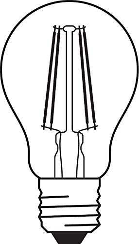 Osram LED Base Classic A-Lampe, Sockel: E27 | (Warmweiß-2700 K: 7W): Klar - 5er Packung