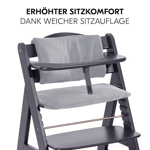 2-in-1 Bouncer Hauck Hochstuhl (Dunkelgrau): Höchster Komfort, Verstellbar inkl. Sitzauflage