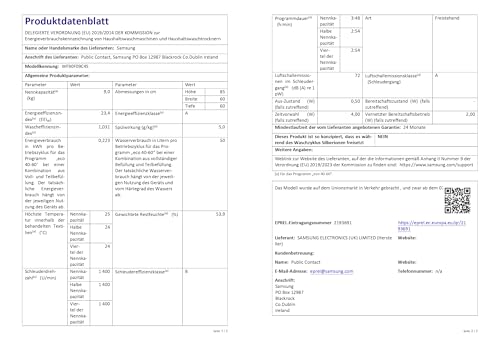 Samsung (WF90F09C4SU2) 'Bespoke AI' Waschmaschine (9kg): SmartThings Energy Mode, Ecobubble, SuperSpeed