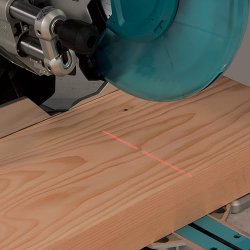 Makita miter saw (LS1219L) with laser guidance &amp; space-saving design: 305mm