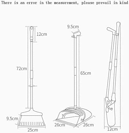 Broom and Dustpan Set | Combo with 137cm Long Handle for Kitchen, Household