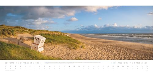 Seascape 'SYLT' Calendar 2026 - Hans Jessel: Large XXL Panorama Wall Calendar
