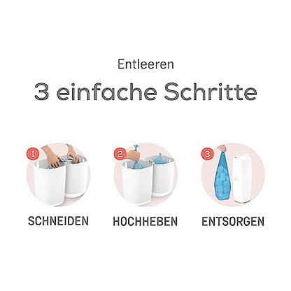 Angelcare Windeleimer Classic XL - Weiß - Geruchssicher & umweltschonend