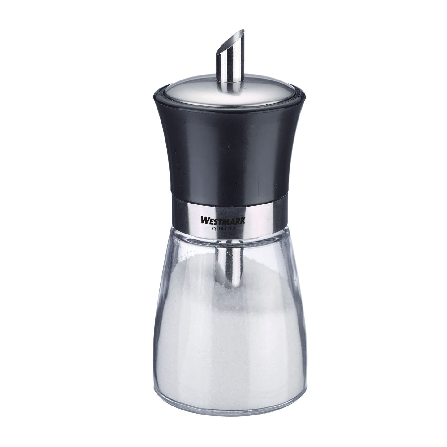 Westmark glass sugar dispenser (190ml): stainless steel (black-silver)