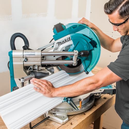 Makita miter saw (LS1219L) with laser guidance &amp; space-saving design: 305mm
