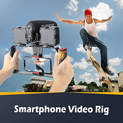 Triple handheld stabilizer for action cameras, DSLRs and smartphones