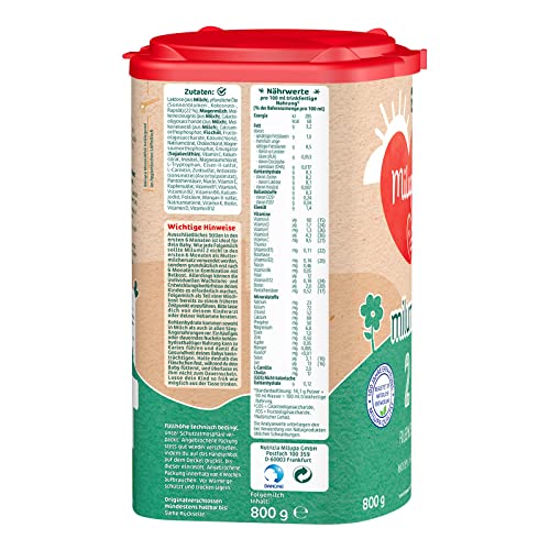Milupa Milumil 2 Folgemilch (1x 800g) | Baby-Milchpulver nach dem 6. Monat