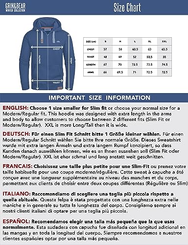 Grin&amp;Bear Hoodie Men's Sweatshirt GEC703 Navy