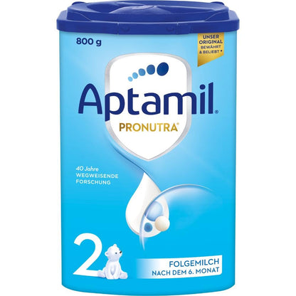 Aptamil Pronutra 2 Folgemilch nach dem 6. Monat, Mit DHA & ARA, Nur Laktose, Ohne Palmöl (1x 800g)