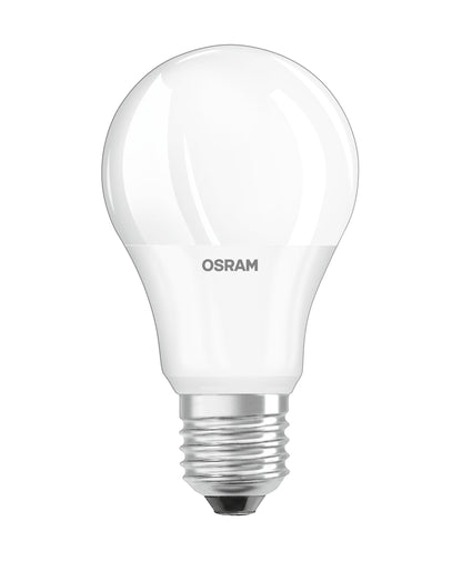 OSRAM LED with E27 base (8.5W warm white: 2700K): Matt 10-pack