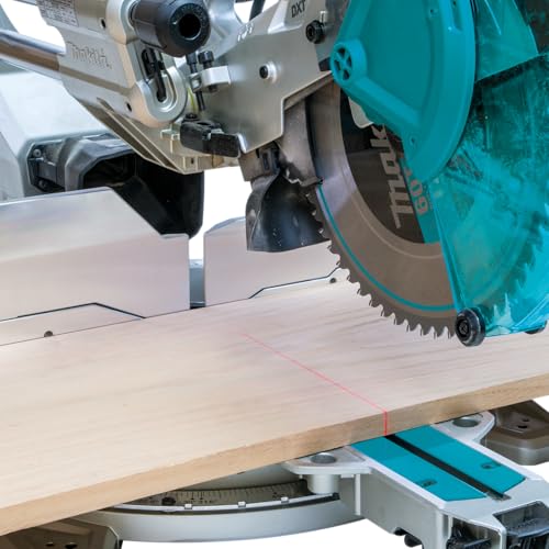 Makita miter saw (LS1219L) with laser guidance &amp; space-saving design: 305mm