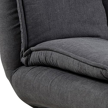 AC Design Furniture 'Jasper' Bettcouch in Dunkelgrau/Schwarz: Schlafsofa mit 3 Liegepositionen