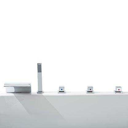 Basera® Premium Indoor Whirlpool 'Naxos' with 24 massage jets: Heating, LED, Touch Panel, Bluetooth