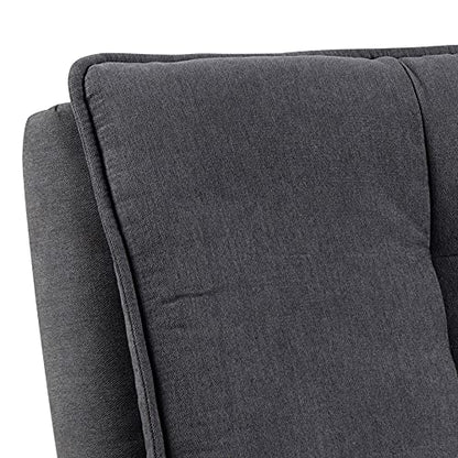 AC Design Furniture 'Jasper' Bettcouch in Dunkelgrau/Schwarz: Schlafsofa mit 3 Liegepositionen