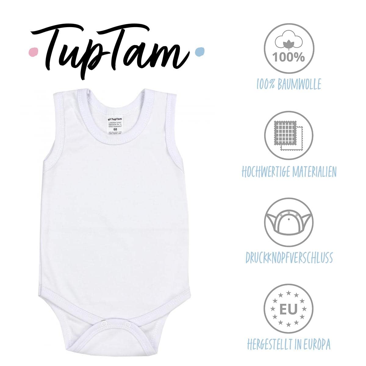 TupTam Baby Jungen Achselbody im 5er Pack aus Baumwolle: OEKO-TEX zertifiziert