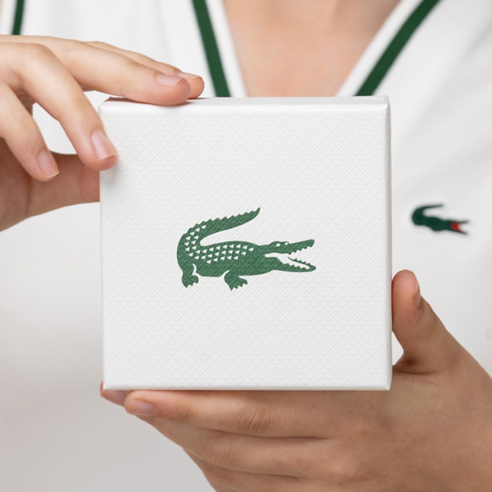 Lacoste 'METROPOLE' stainless steel bracelet for men decorated with petit piqué pattern
