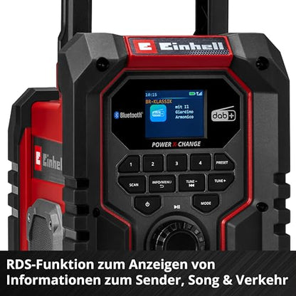 Einhell Akku-Baustellenradio (TE-CR 18) Li DAB+/FM/BT - Solo Power X-Change ohne Akku
