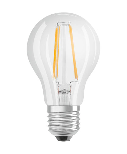 Osram LED Base Classic A-Lampe, Sockel: E27 | (Warmweiß-2700 K: 7W): Klar - 5er Packung